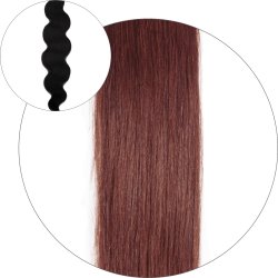 #33 Punaruskea, 50 cm, Body Wave Teippipidennys