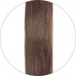 #6 Keskiruskea, 60cm, 50g, Premium Teippipidennys, Single drawn