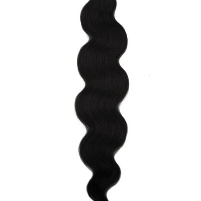 #1 Musta, 50cm, 50g , Body Wave Teippipidennys