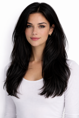 #1 Musta, 55cm, 220g, Klipsipidennykset Volume