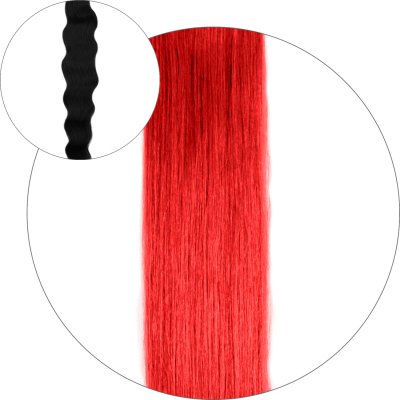 #Punainen, 50 cm, Natural wave Ponytail
